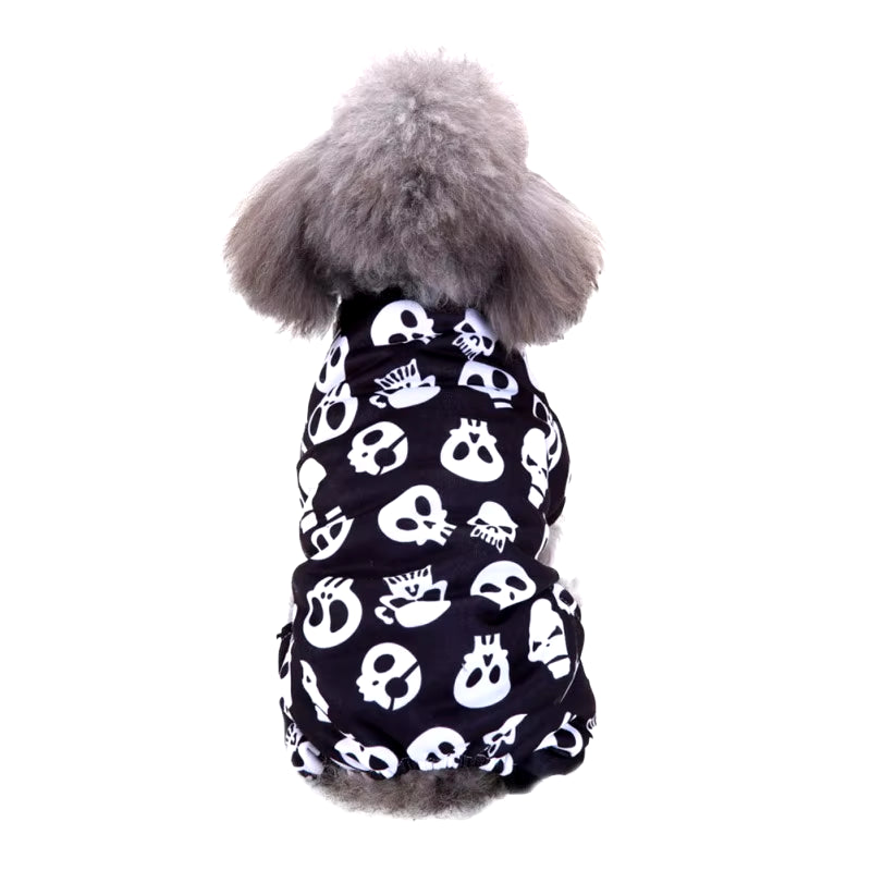 Dog Clothes for Pet Cat Dog Jumpsuits Halloween Clothes for Dogs Coat Jackets Skeleton 4 Legged Pajamas Pet Clothing Chihuahua