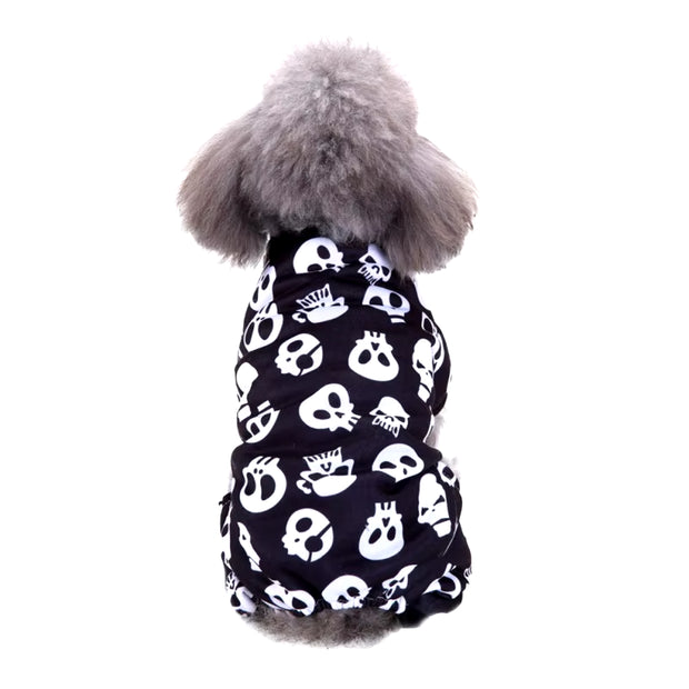 Dog Clothes for Pet Cat Dog Jumpsuits Halloween Clothes for Dogs Coat Jackets Skeleton 4 Legged Pajamas Pet Clothing Chihuahua