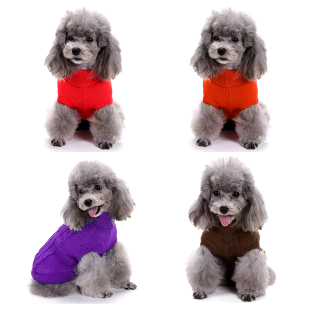 Pet Dog Sweaters Winter Pet Clothes for Small Large Dogs Warm Sweater Coat Outfit for Cat Clothes Soft Big Dog T Shirt Jacket