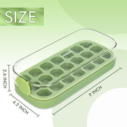 Ice Cube Tray, Easy Release Ice Mold - Silicone 21 Pcs Ice Cube Trays for Freezer - Ice Box for Cocktail, Tea, Coffee