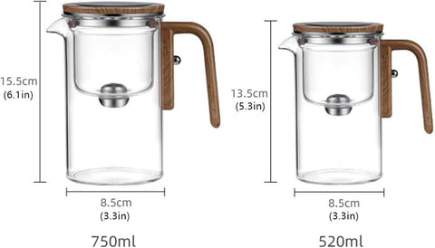 Enchanted Tea Witchcraft Teapot, Enchanti Tea Witchcraft Teapot, Enchantipot Magic Tea Pot, Magic Teapot with Infuser, Suitable for All Kinds of Tea, Comes with Four Cups (520Ml)