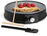 Moss & Stone Electric Crepe Maker with Auto Power Off, 8 Inch Portable Crepe Maker & Non-Stick Dipping Plate, On/Off Switch, Nonstick Coating & Automatic Temperature Control, Pan Apo