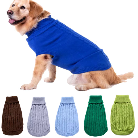 Pet Dog Sweaters Winter Pet Clothes for Small Large Dogs Warm Sweater Coat Outfit for Cat Clothes Soft Big Dog T Shirt Jacket