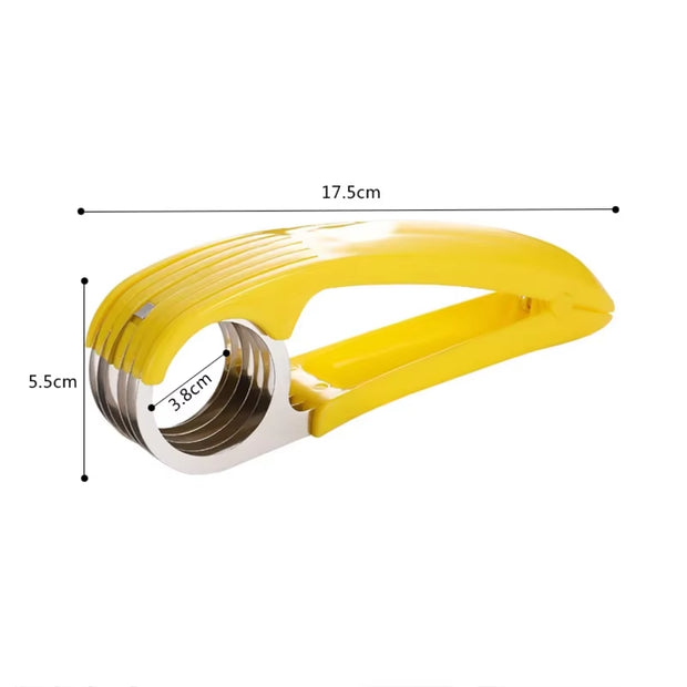 Creative Banana Slicer Sausage Slicer Vegetable and Fruit Sharp Slicer Stainless Steel Banana Cutter Kitchen Accessories