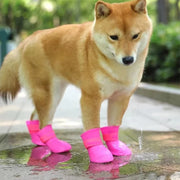 Botas de goma antideslizantes e impermeables para perros y gatos pequeños, medianos y grandes