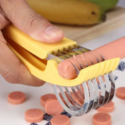 Creative Banana Slicer Sausage Slicer Vegetable and Fruit Sharp Slicer Stainless Steel Banana Cutter Kitchen Accessories