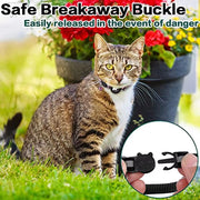 Airtag Cat Collar Breakaway, Reflective Kitten Collar with Apple Air Tag Holder and Bell for Girl Boy Cats, 0.4 Inches